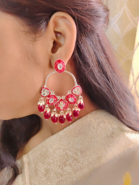 Urja Earrings (Candy Red)