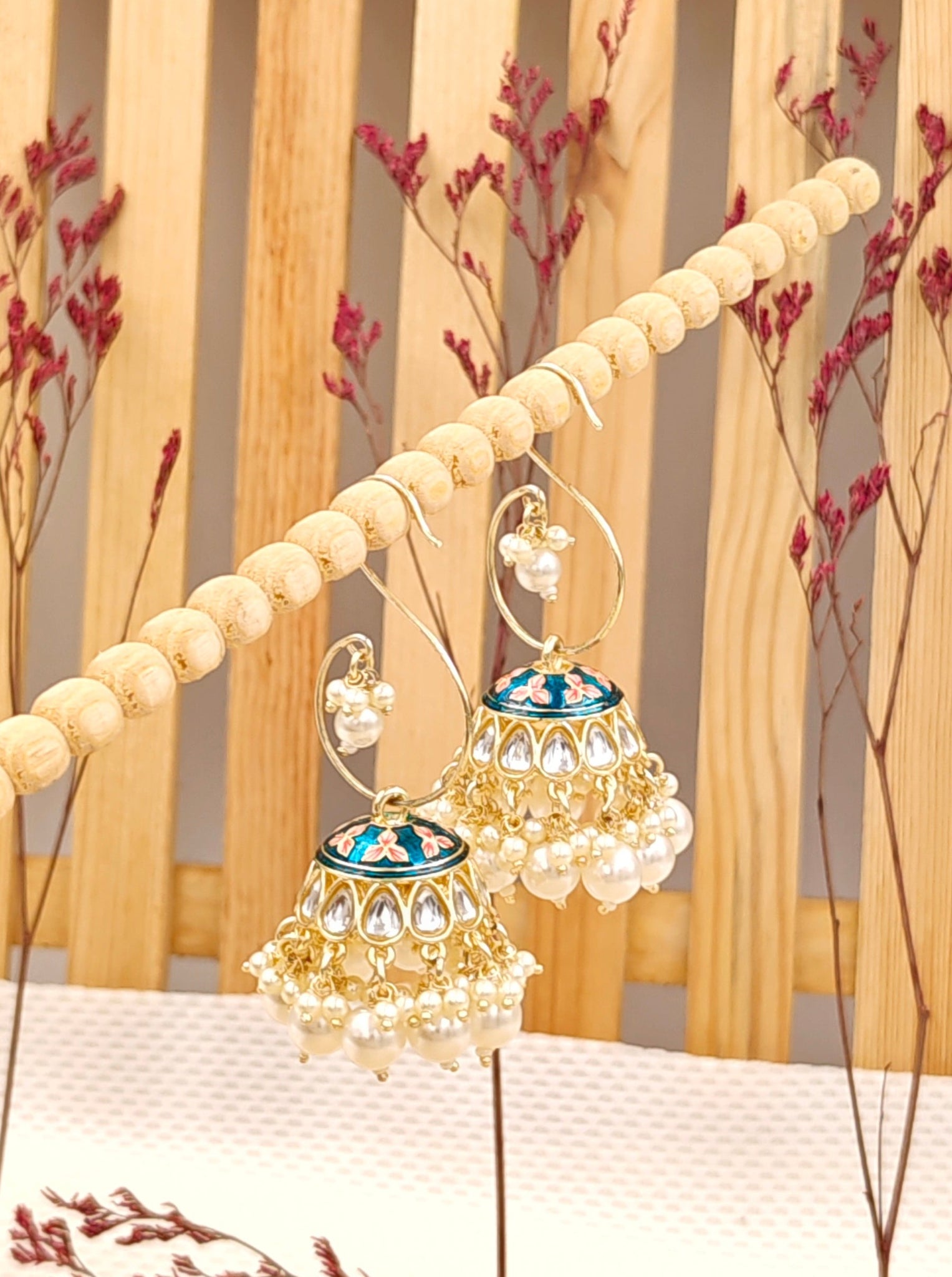 Janhvi Detachable Jhumkas (Firozi)