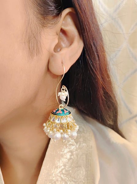 Janhvi Detachable Jhumkas (Firozi)