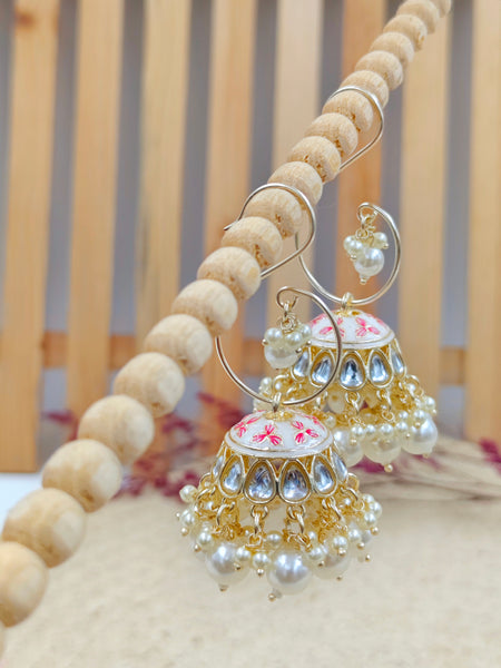 Janhvi Detachable Jhumkas (Ivory)