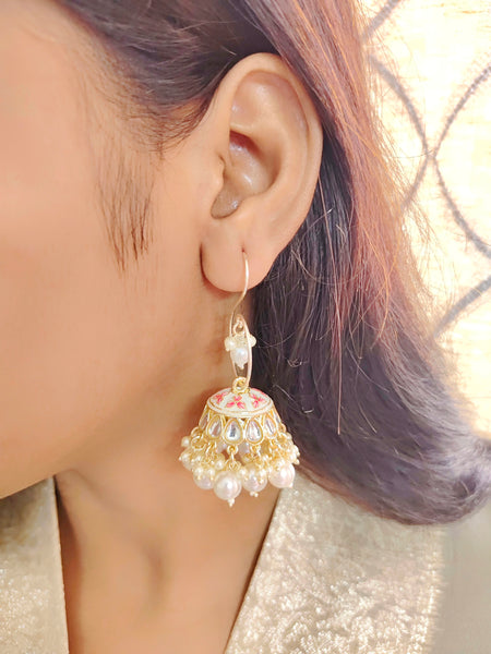 Janhvi Detachable Jhumkas (Ivory)