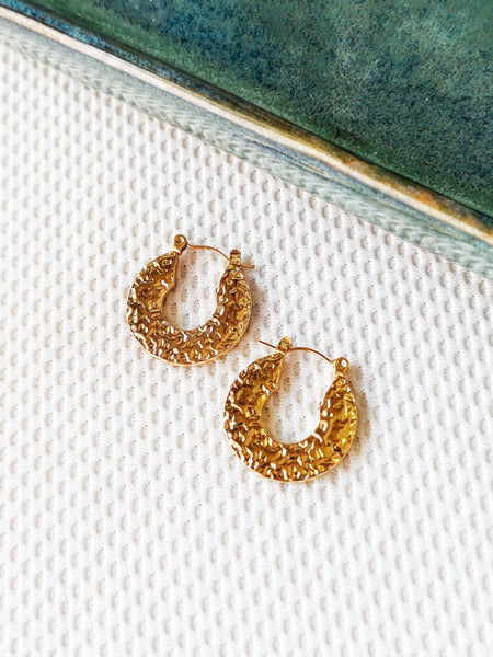 Kiara Raw Gold Hoops