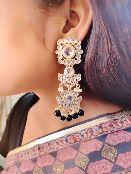 Paakhi Earrings (Black)