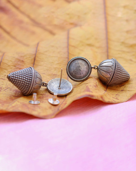 oxidised silver earrings