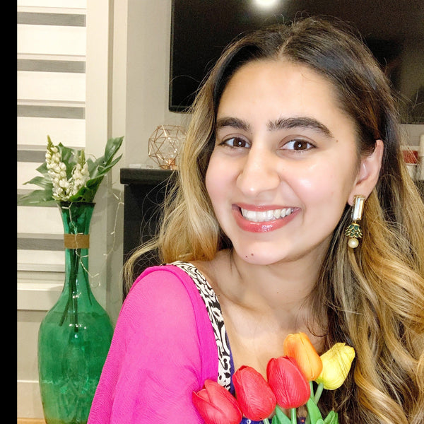 Pink Inverted Flower Earrings