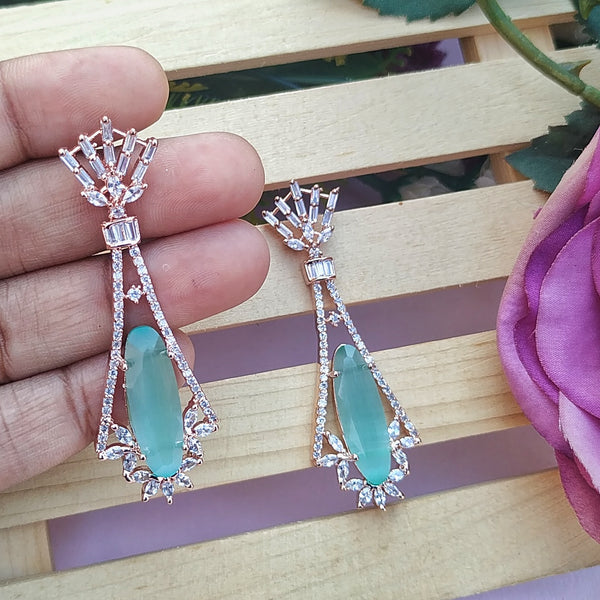 pastel green earring