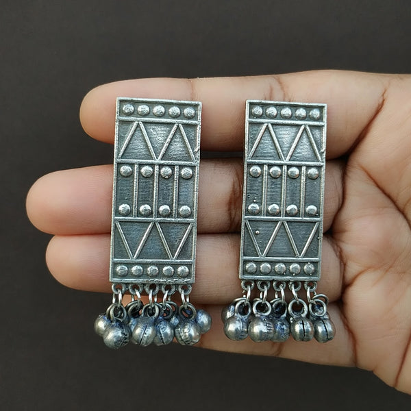 Rectangular Ghungroo Earrings