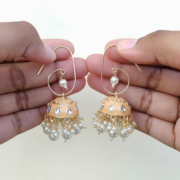 peach jhumka