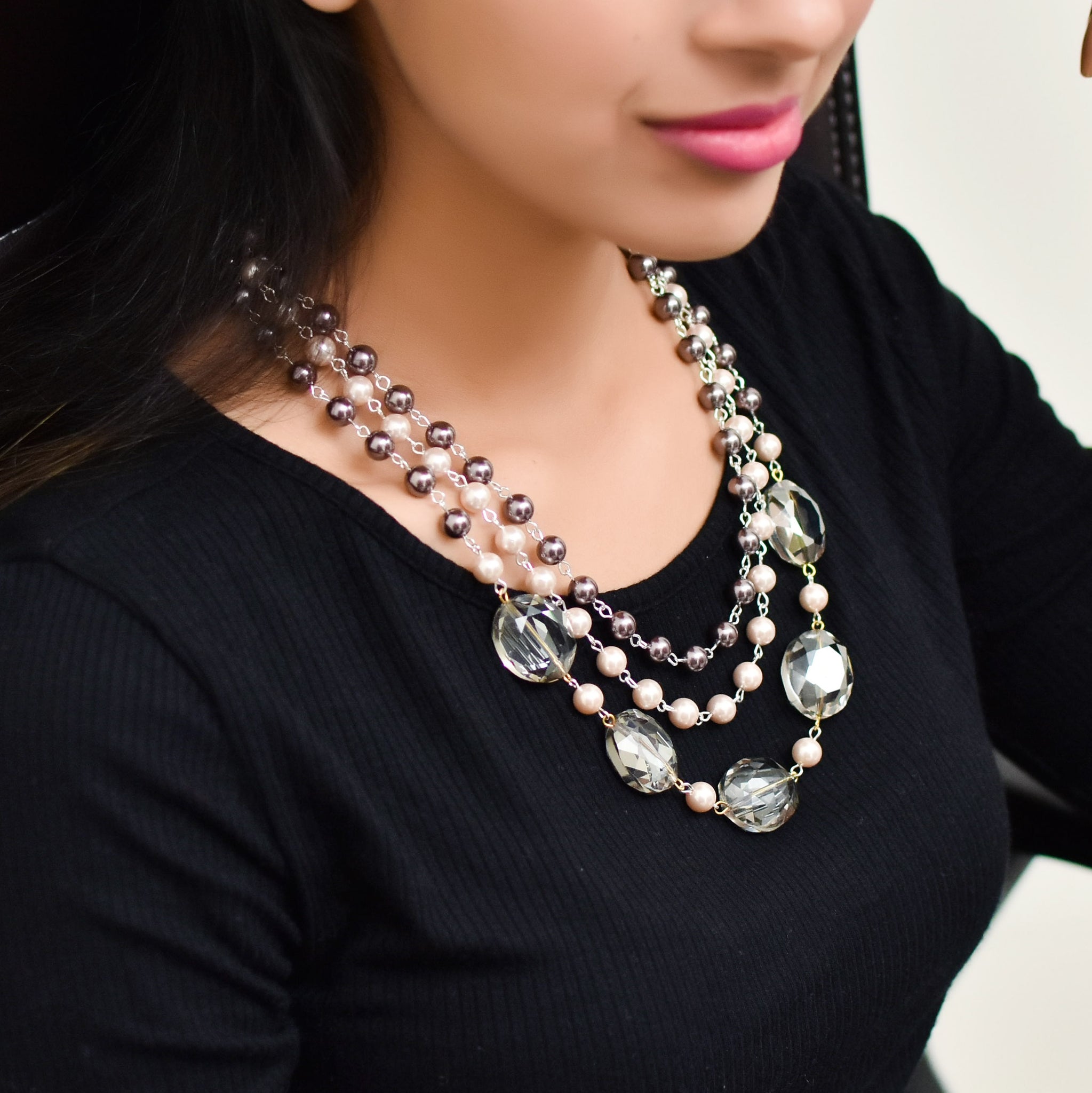 Collar Style Pearl Necklace | MILA 